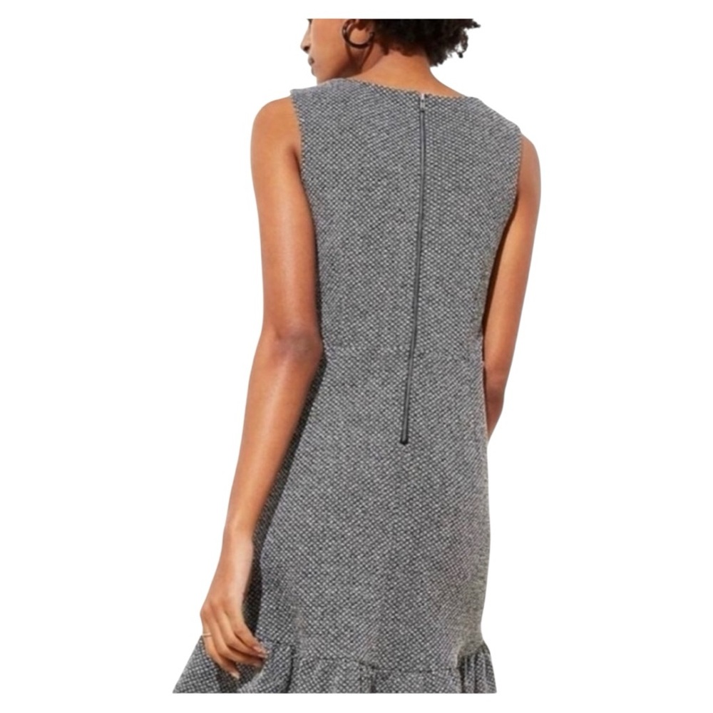 ✨ LOFT Plus Gray Textured Knit Sleeveless Flounce Dress l Size 24 l Poshmark - Picture 2 of 8